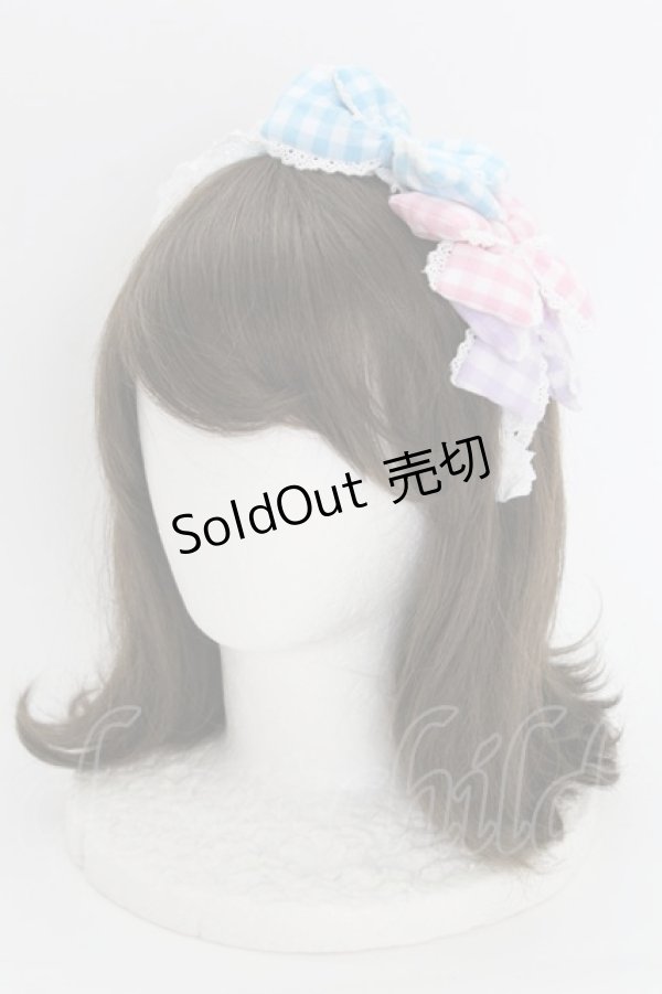 AngelicPretty カチューシャ　リボン Gingham Color Puffy Ribbon Head Bow by Angelic Pretty