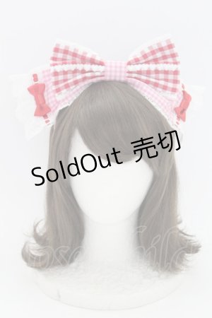 画像: Angelic Pretty / ギンガムシャーベットカチューシャ  アカ×ピンク T-25-08-06-047-AP-AC-SA-ZI