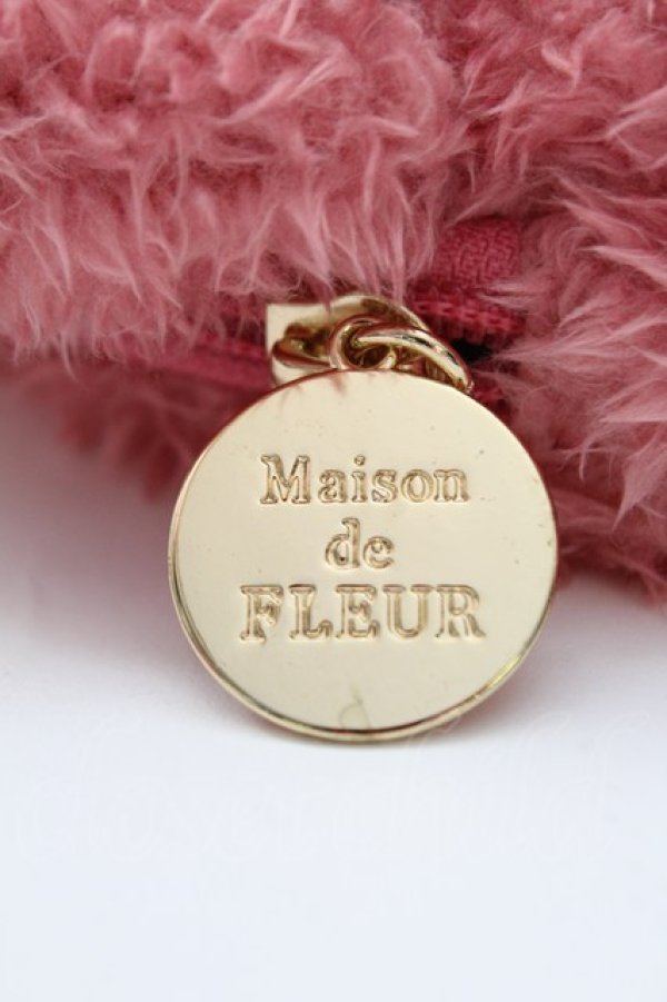 画像4: Maison de FLEUR / ピンくまニアトートバッグ  ダークピンク T-25-08-06-050-LO-BG-SA-ZI (4)