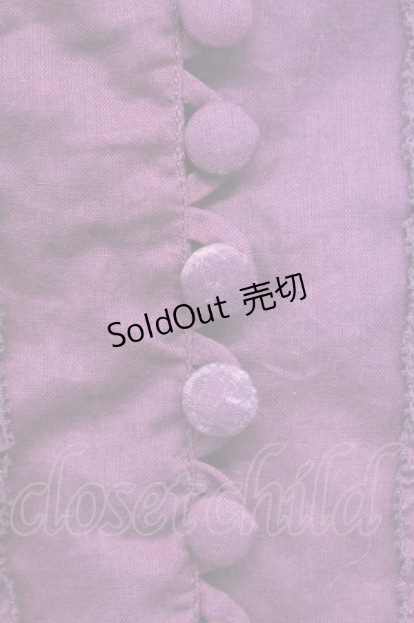 画像5: PINK HOUSE / 縦ピコフリルノースリーブブラウス  パープル T-25-08-06-008-LO-BL-SA-ZI (5)