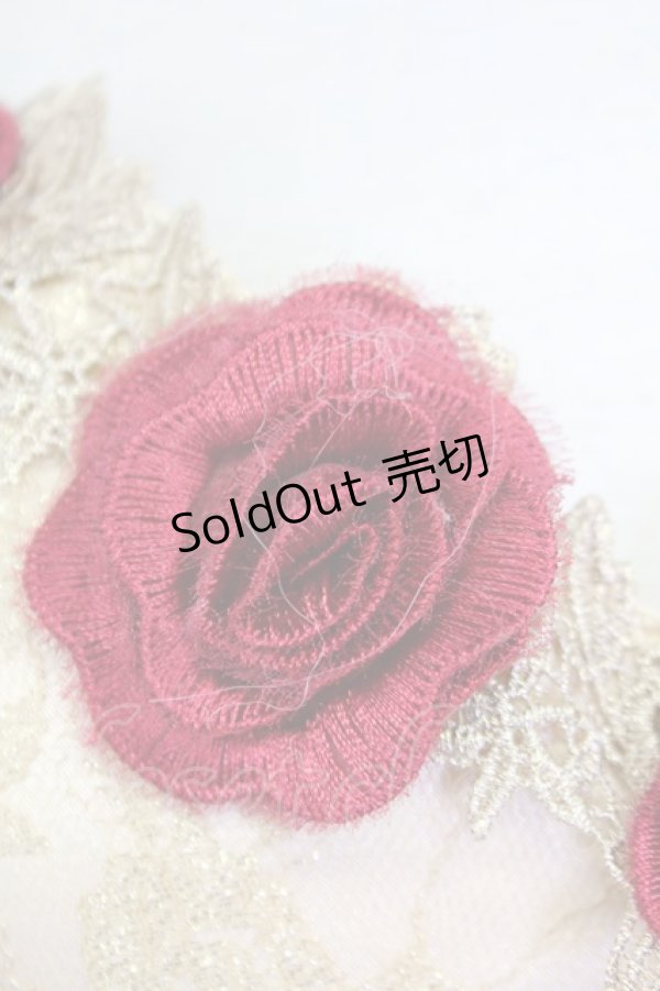 画像8: LACE MADE / 「スペイン野薔薇」コルセットドレス M ゴールドＸ赤 T-25-08-06-016-LO-OP-SA-ZI (8)