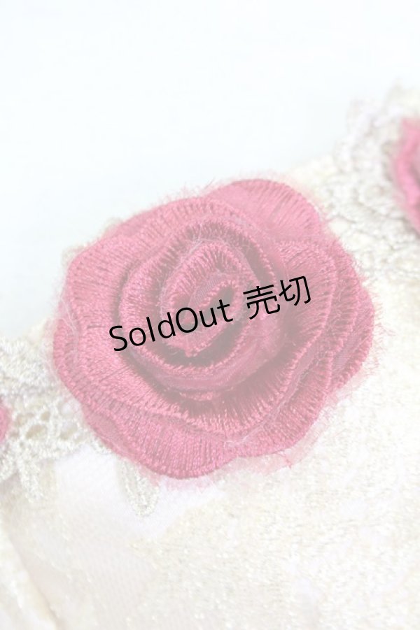 画像9: LACE MADE / 「スペイン野薔薇」コルセットドレス M ゴールドＸ赤 T-25-08-06-016-LO-OP-SA-ZI (9)