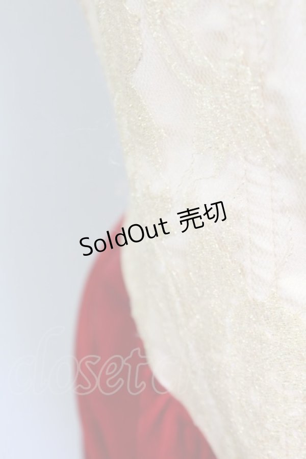 画像10: LACE MADE / 「スペイン野薔薇」コルセットドレス M ゴールドＸ赤 T-25-08-06-016-LO-OP-SA-ZI (10)