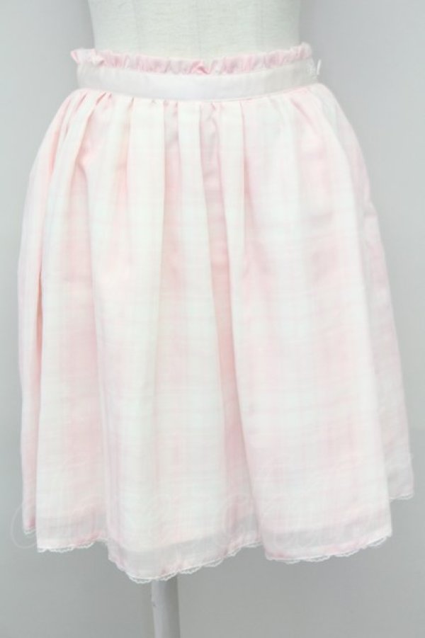 画像1: LODISPOTTO / チェックチュールスカート  ピンク T-25-08-09-029-LO-SK-AS-ZT493 (1)