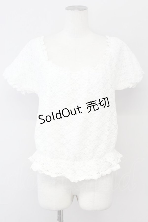 画像1: LODISPOTTO / オフショルトップス  白 T-25-08-09-007-LO-BL-AS-ZT492 (1)