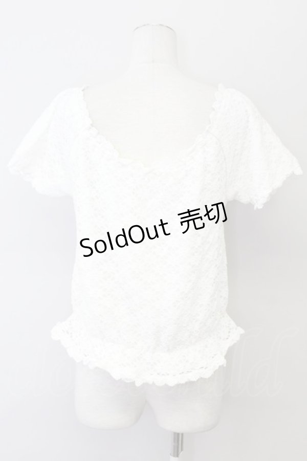 画像2: LODISPOTTO / オフショルトップス  白 T-25-08-09-007-LO-BL-AS-ZT492 (2)