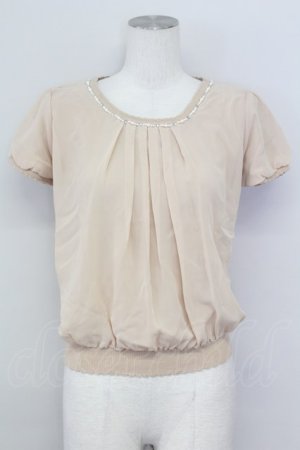 画像: LODISPOTTO / シフォントップス  ベージュ T-25-08-09-012-LO-TO-AS-ZT