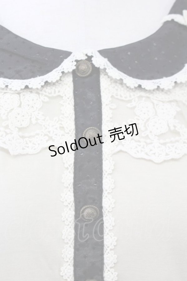 画像4: axes femme / リボンプルオーバー  オフｘ黒 T-25-08-09-013-AX-TO-HR-ZT492 (4)