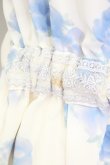 画像4: LODISPOTTO / シフォン花柄ワンピース  白ｘ青 T-25-08-09-017-LO-OP-AS-ZT492 (4)