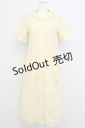 画像: Jane Marple Dans Le Salon /Flower laceマリンカラードレス M イエロー T-25-08-10-019-JM-OP-SZ-ZI