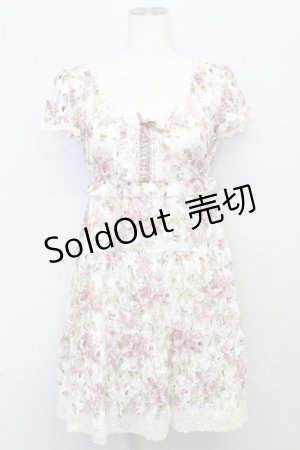 画像: axes femme / 花柄レースチュニック  オフ T-25-08-10-023-AX-OP-HR-ZS