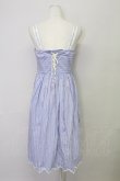 画像2: Jane Marple /Marine Stripe　scallop EMB dress  ブルー T-25-08-10-033-JM-OP-ET-ZT350 (2)