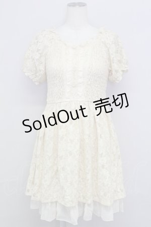 画像: axes femme / 総レースフェミニンチュニック  キナリ T-25-08-10-009-AX-OP-HR-ZS