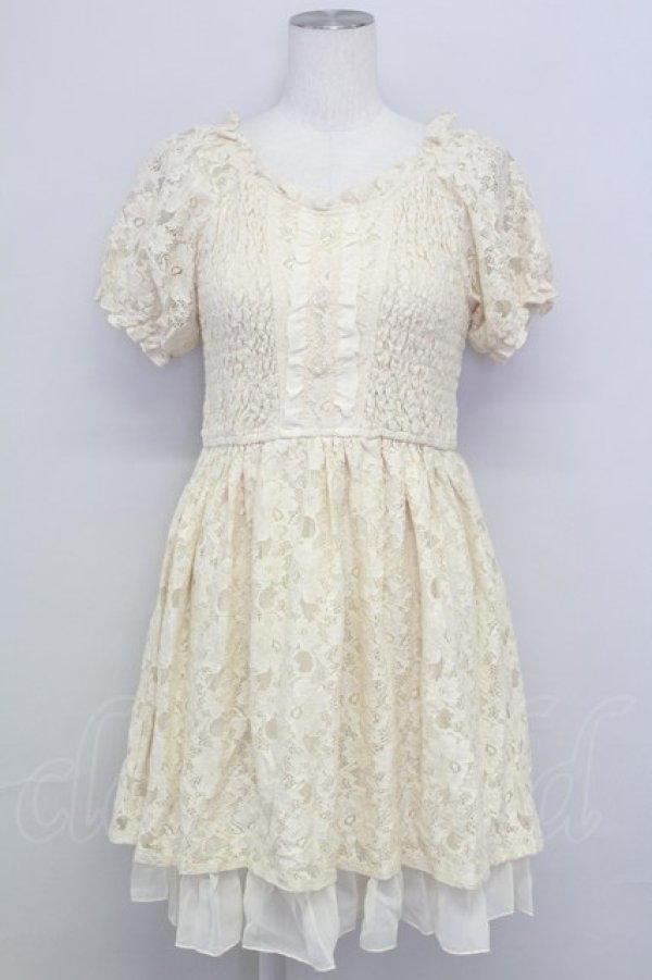 画像1: axes femme / 総レースフェミニンチュニック  キナリ T-25-08-10-009-AX-OP-HR-ZS (1)