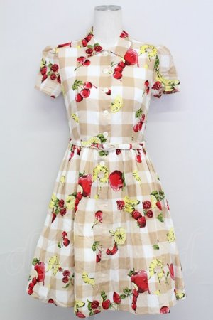 画像: MILK /フルーチェワンピース  ベージュ T-25-08-10-018-ML-OP-ET-ZT