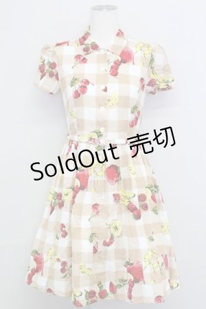 画像: MILK /フルーチェワンピース  ベージュ T-25-08-10-018-ML-OP-ET-ZI