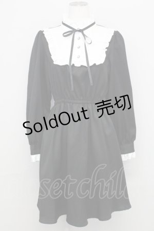 画像: LOLITAその他(お買取対象外) / 立ち襟ヨークフリルワンピース M ブラック T-25-08-12-026-LO-OP-SA-ZT