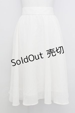 画像: F i.n.t / ラインゴムベルト付きシアースカート  アイボリー T-25-08-12-030-CA-SK-SA-ZI