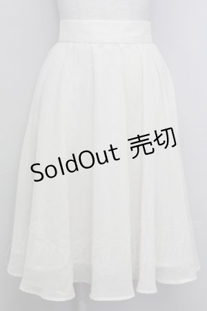 画像: F i.n.t / ラインゴムベルト付きシアースカート  アイボリー T-25-08-12-031-CA-SK-SA-ZI