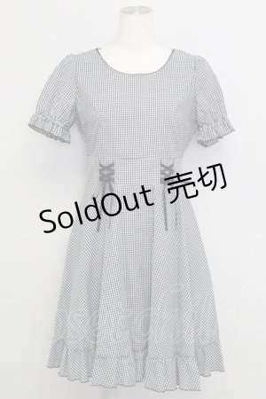 画像: LIZ LISA / ギンガムチェックワンピース  黒Ｘ白 T-25-08-16-024-LO-OP-SA-ZI