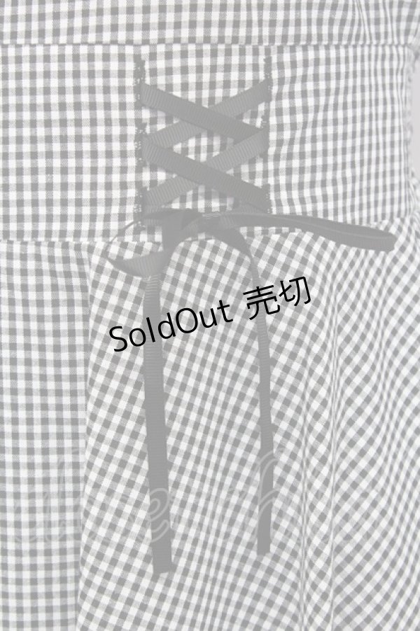 画像3: LIZ LISA / ギンガムチェックワンピース  黒Ｘ白 T-25-08-16-024-LO-OP-SA-ZI (3)