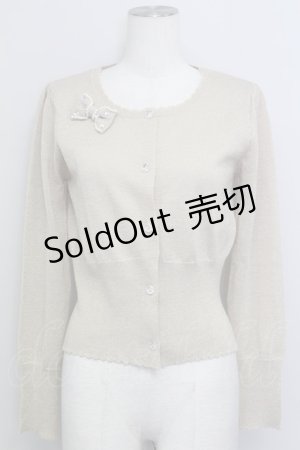 画像: Shirley Temple / ラメニットカーディガン 160CM ベージュラメ T-25-08-16-003-ET-TO-SA-ZI