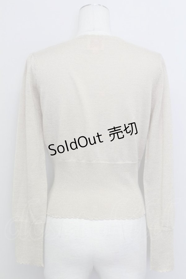 画像2: Shirley Temple / ラメニットカーディガン 160CM ベージュラメ T-25-08-16-003-ET-TO-SA-ZI (2)