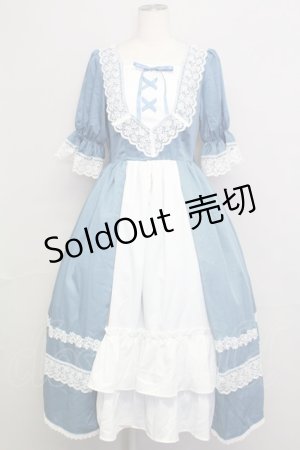 画像: Chalmiere / シュエットワンピース M ブルー T-25-08-16-027-LO-OP-SA-ZI