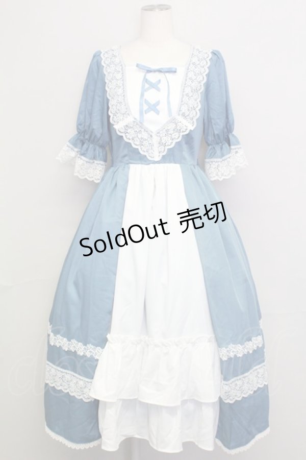 画像1: Chalmiere / シュエットワンピース M ブルー T-25-08-16-027-LO-OP-SA-ZI (1)