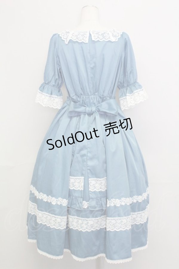 画像2: Chalmiere / シュエットワンピース M ブルー T-25-08-16-027-LO-OP-SA-ZI (2)