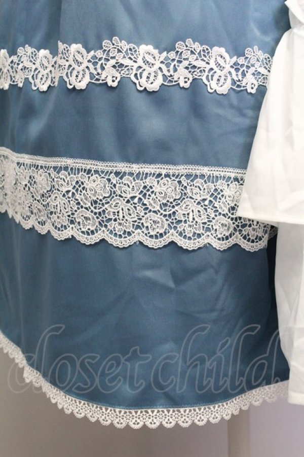 Chalmiere / シュエットワンピース M ブルー T-25-08-16-027-LO