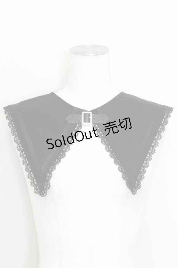 画像1: DearMyLove / バックル十字架チャームつけ襟  黒 T-25-08-16-039-EL-ZA-SA-ZI (1)