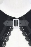画像4: DearMyLove / バックル十字架チャームつけ襟  黒 T-25-08-16-039-EL-ZA-SA-ZT (4)