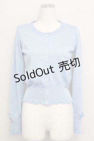 画像: Shirley Temple / ST刺繍ラメニットカーディガン 154〜162CM サックスラメ T-25-08-16-009-ET-TO-SA-ZI