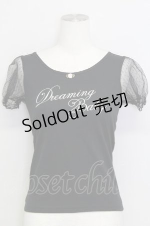 画像: Ank Rouge / reaming Babyチュール袖カットソー  黒Ｘ白 T-25-08-16-014-CA-TO-SA-ZI
