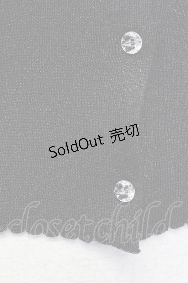 画像3: Shirley Temple / ラメニットカーディガン 160CM 黒ラメ T-25-08-16-015-ET-TO-SA-ZI (3)