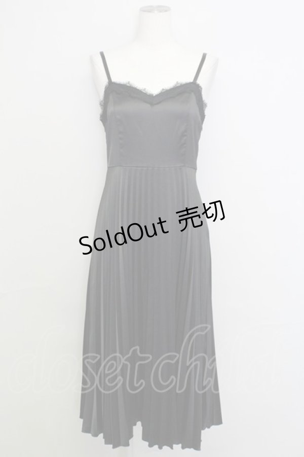 画像1: Ank Rouge / プリーツキャミワンンピース  黒 T-25-08-16-018-CA-OP-SA-ZI (1)