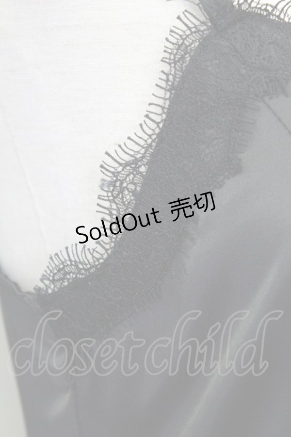 画像3: Ank Rouge / プリーツキャミワンンピース  黒 T-25-08-16-018-CA-OP-SA-ZI (3)