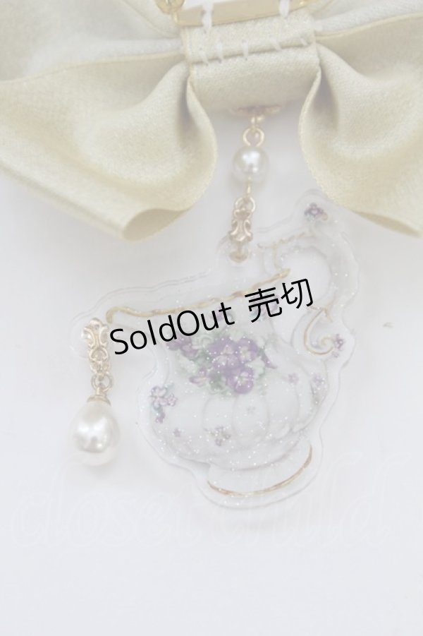 画像3: Enchantlic Enchantilly / すみれの茶器リボンブローチ  ゴールド T-25-08-21-025-LO-AC-SA-ZT (3)