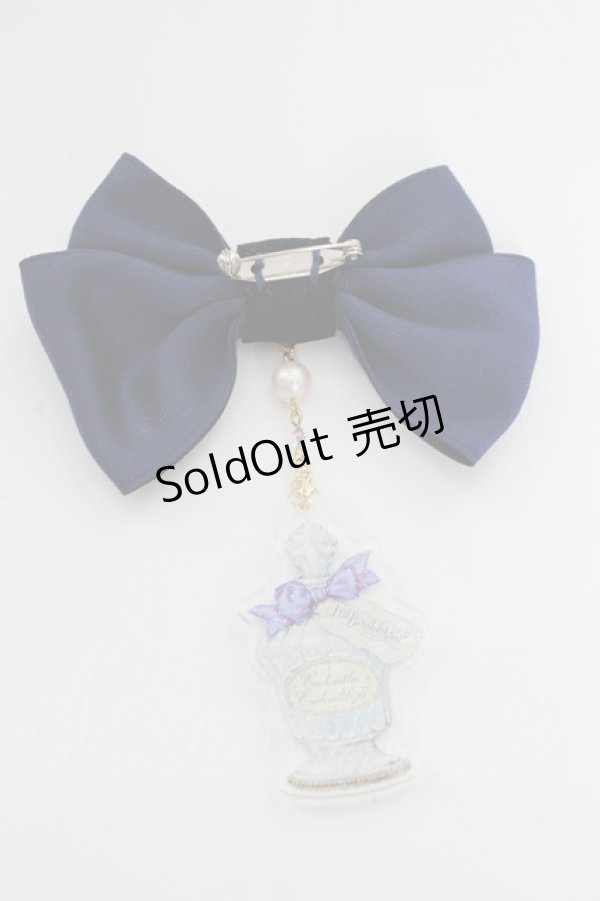 画像2: Enchantlic Enchantilly / 瓶モチーフリボンブローチ  ネイビー T-25-08-21-027-LO-AC-SA-ZT (2)