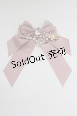 画像: Enchantlic Enchantilly / ビジューパールチェーンリボンブローチ  ピンク T-25-08-21-030-LO-AC-SA-ZI