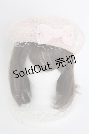 画像: Enchantlic Enchantilly / 麗らかなリボンチュールサマーベレー帽  ピンク T-25-08-21-034-LO-AC-SA-ZT