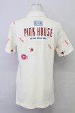 画像2: PINK HOUSE / ワッペンデザイン半袖ポロシャツ  アイボリー T-25-08-21-004-LO-TO-SA-ZT (2)
