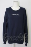 画像1: INGEBORG / ロゴスウェット  ネイビー T-25-08-21-008-LO-TO-SA-ZT (1)