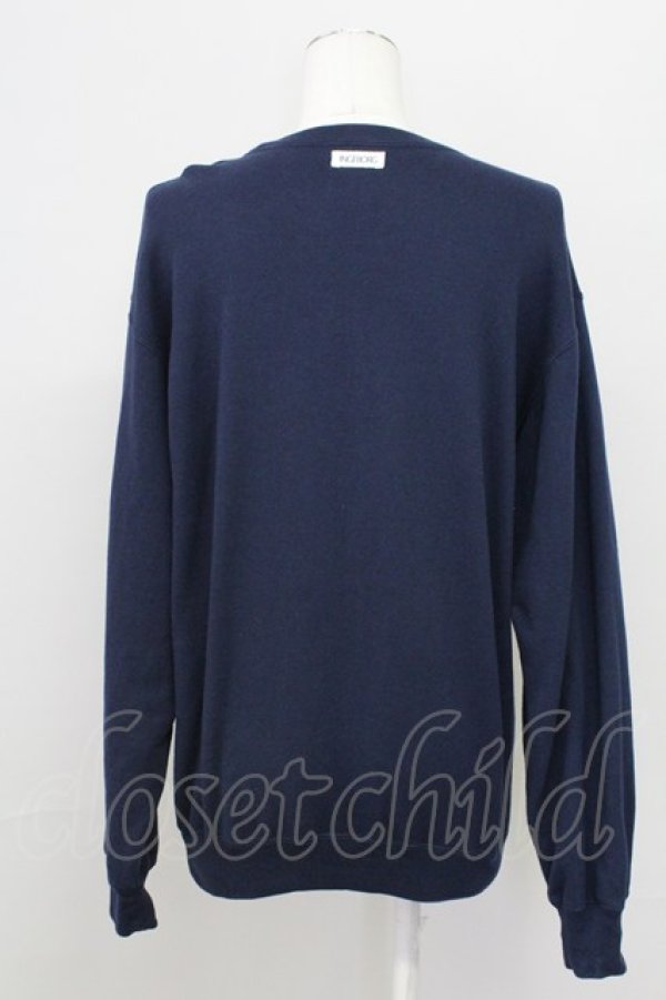 画像2: INGEBORG / ロゴスウェット  ネイビー T-25-08-21-008-LO-TO-SA-ZT (2)