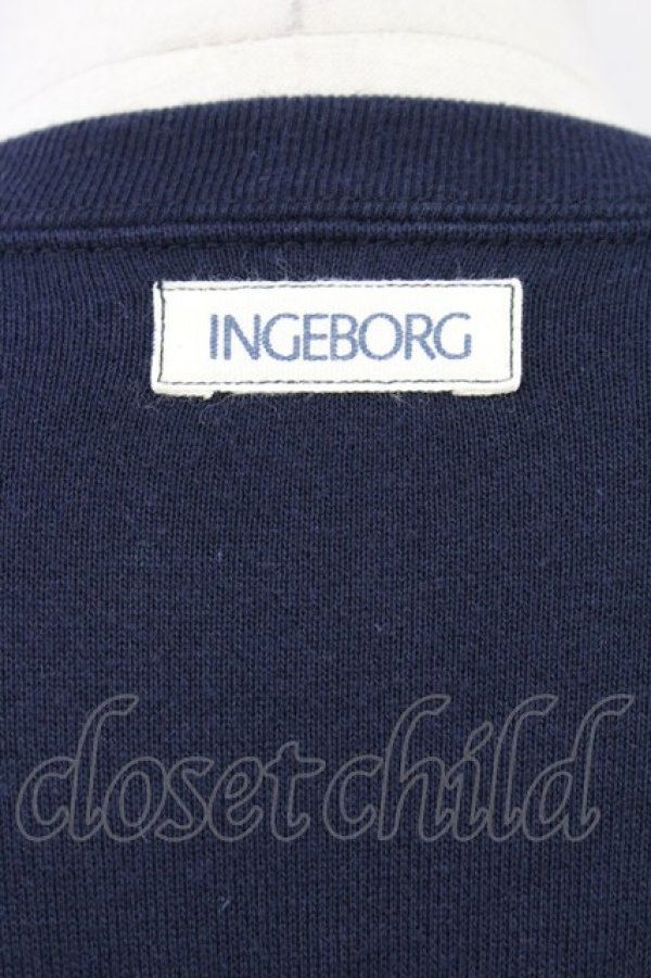 画像3: INGEBORG / ロゴスウェット  ネイビー T-25-08-21-008-LO-TO-SA-ZI (3)