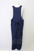 画像2: KANEKO ISAO / 裾ロゴ刺繍デニムジャンパースカート  青デニム T-25-08-21-012-EL-OP-SA-ZT (2)