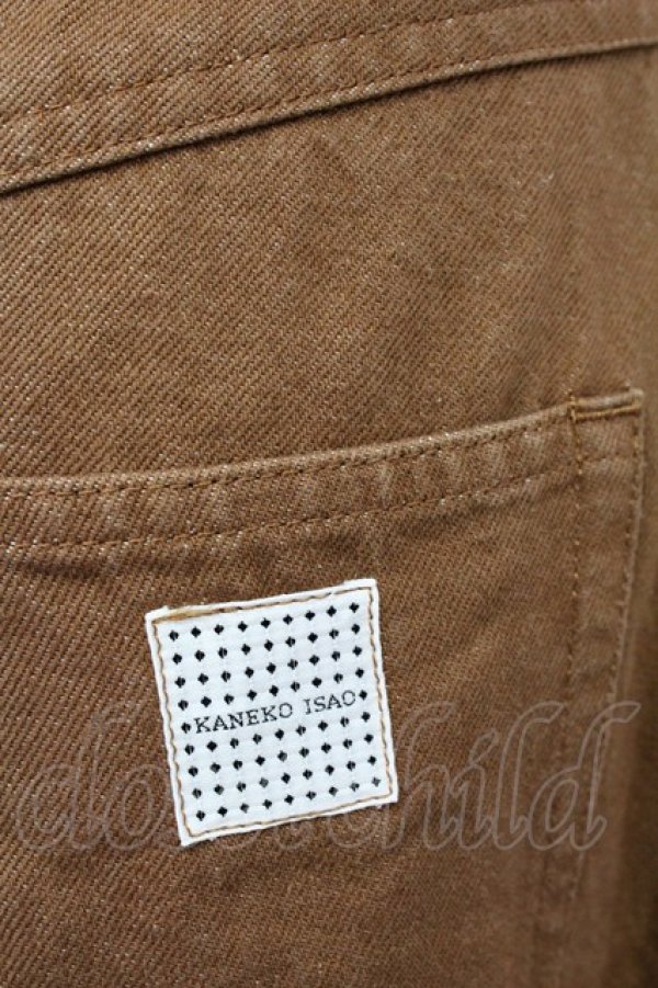 画像3: KANEKO ISAO / 後ろロゴワッペンポケットスカート  ブラウン T-25-08-21-014-EL-SK-SA-ZS (3)