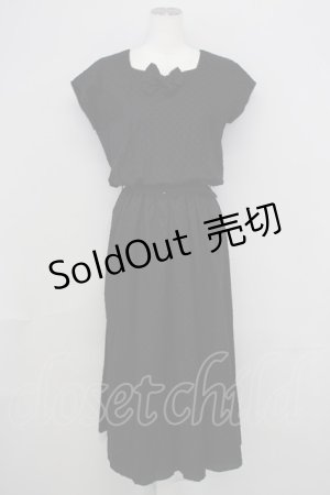画像: INGEBORG / ドビードットワンピース  ブラック T-25-08-24-021-LO-OP-SA-ZI
