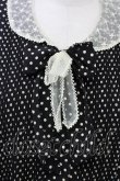 画像4: INGEBORG / レース襟重ねドットワンピース  黒Ｘ白 T-25-08-24-023-LO-OP-SA-ZT (4)